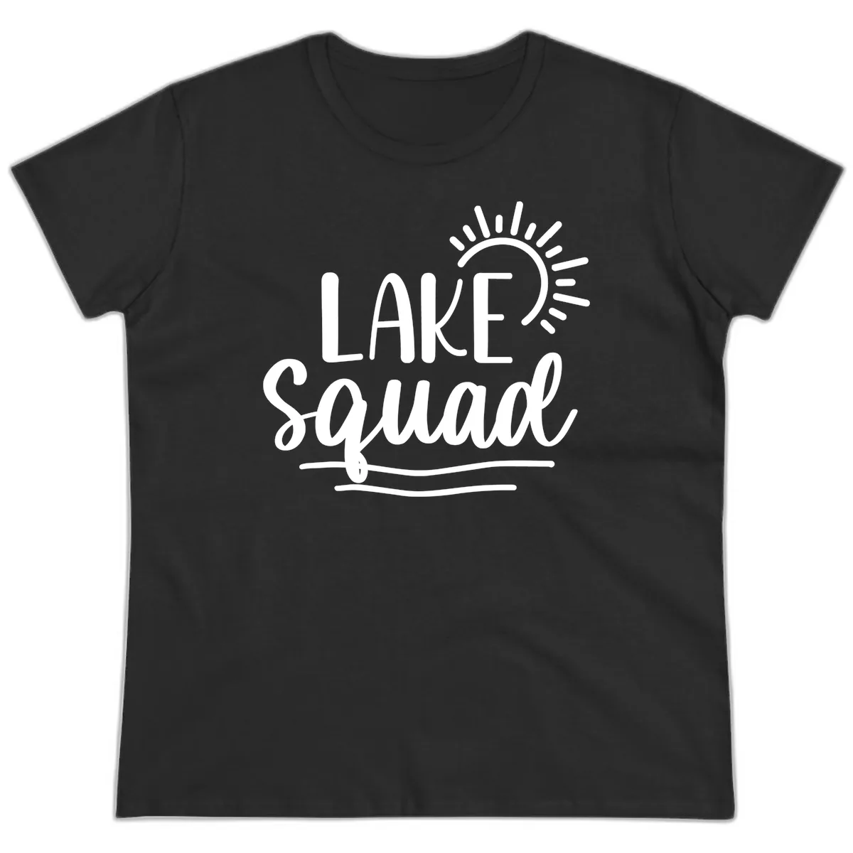 Lake Squad Summer Vibes Ladies Tee in Black