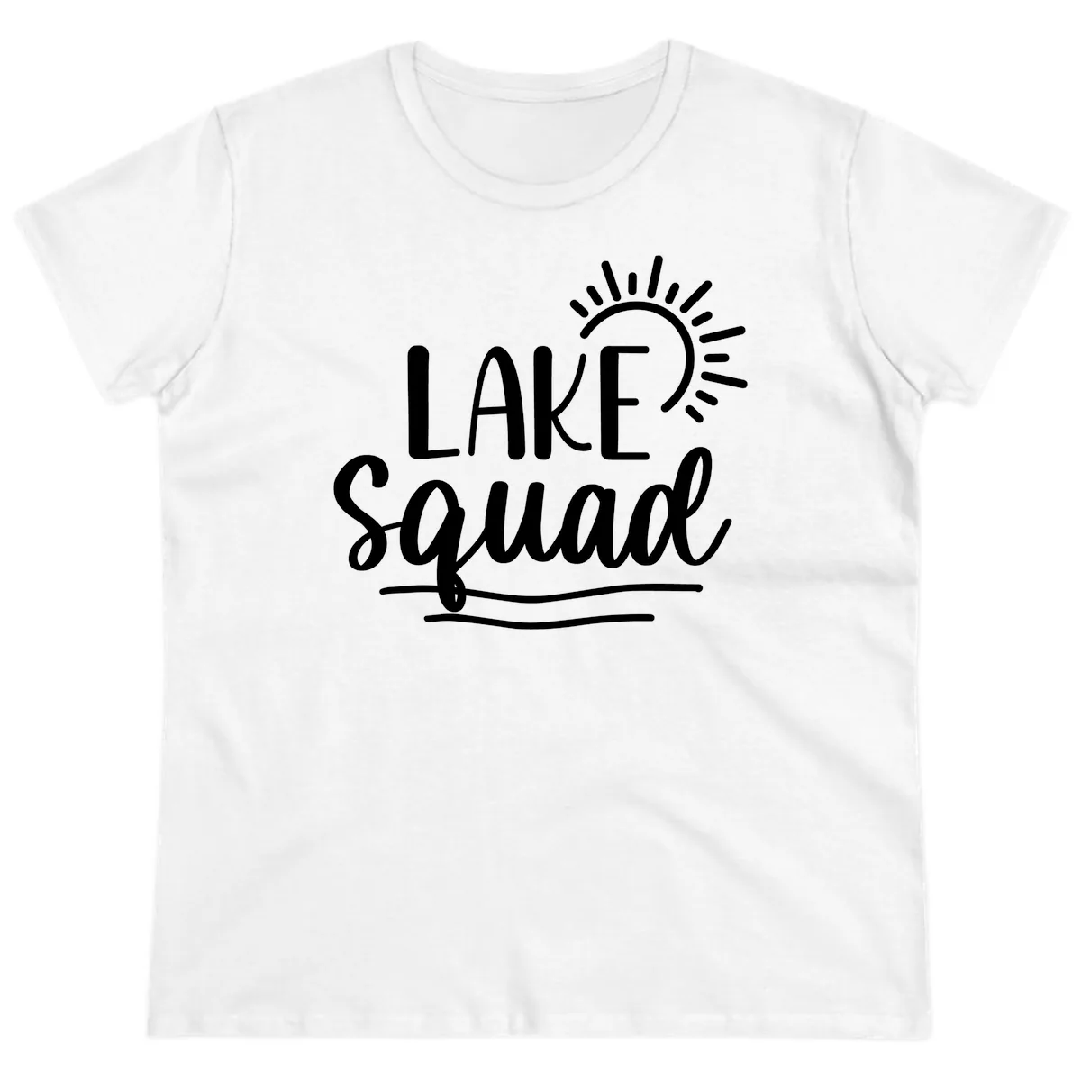 Lake Squad Summer Vibes Ladies Tee in White