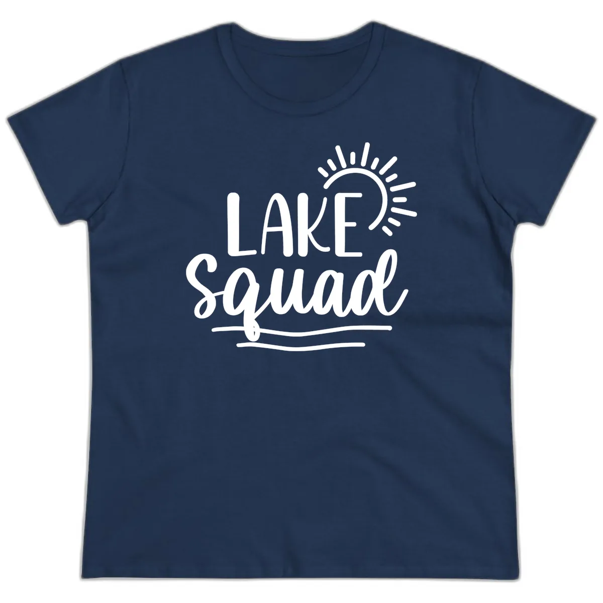 Lake Squad Summer Vibes Ladies Tee in Navy