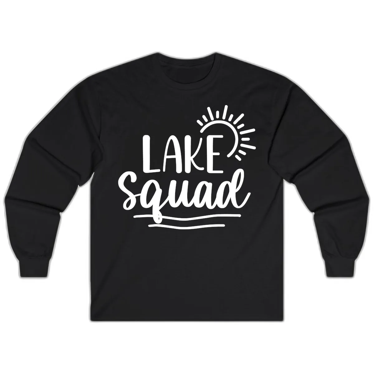 Lake Squad Summer Vibes Long Sleeve in Black