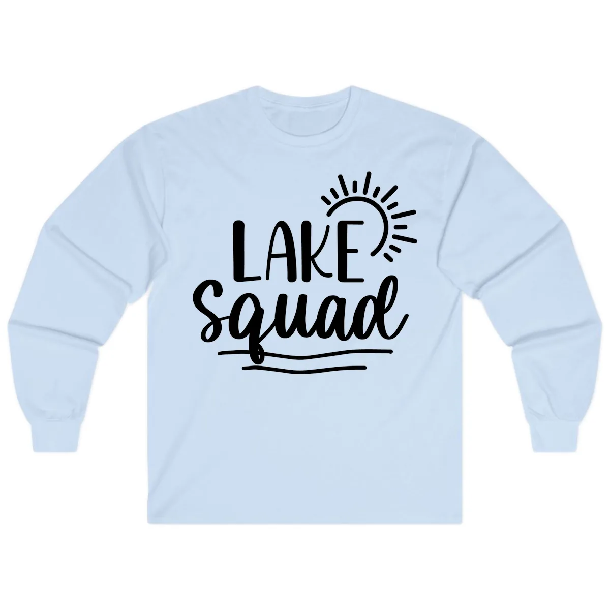 Lake Squad Summer Vibes Long Sleeve in Light Blue