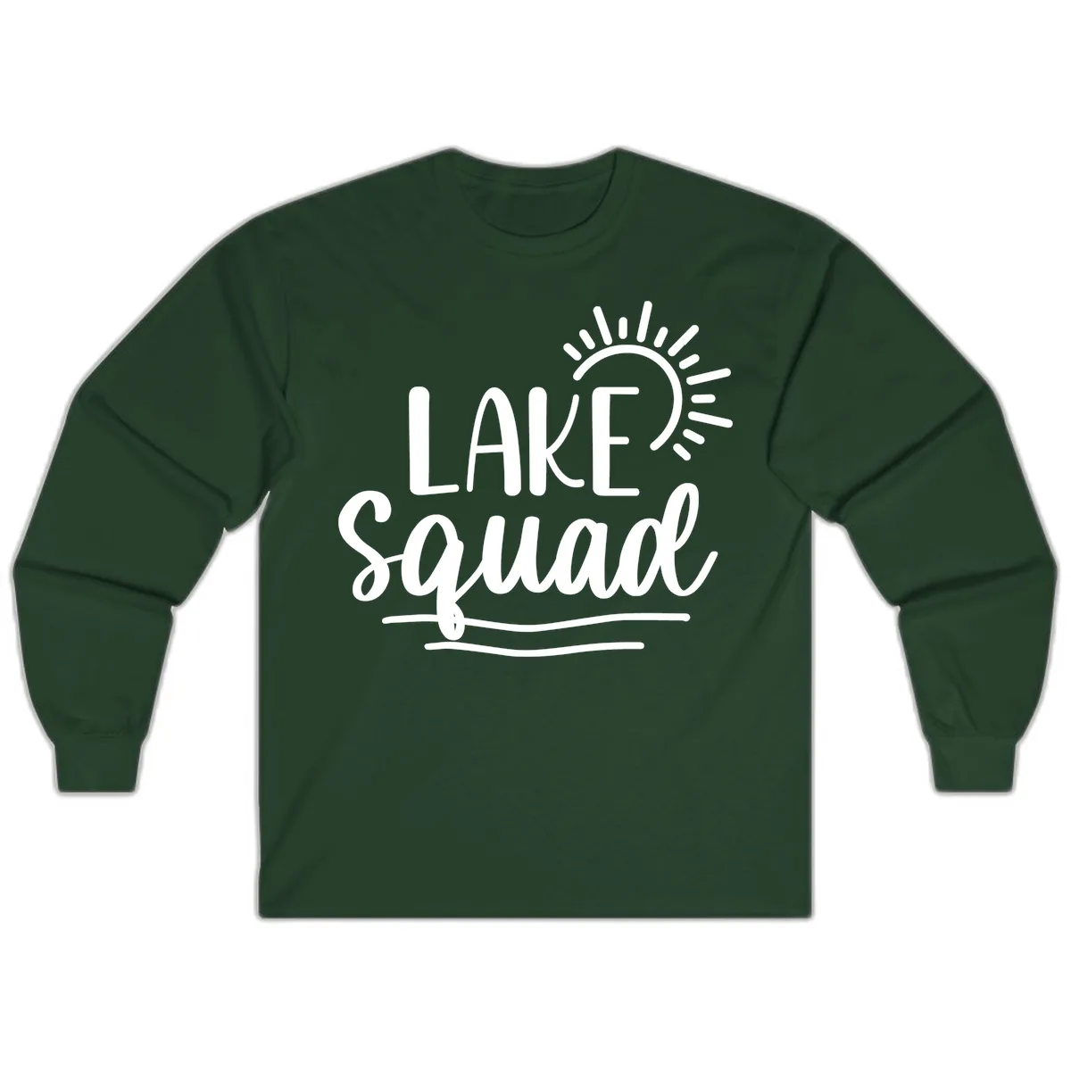 Lake Squad Summer Vibes Long Sleeve in Forest Green
