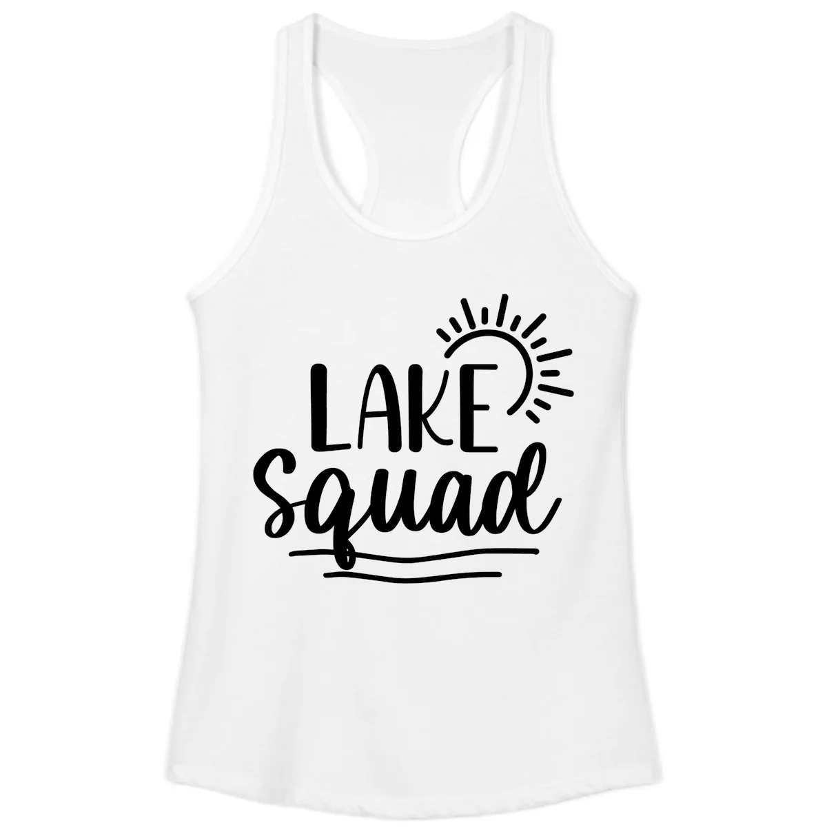 Lake Squad Summer Vibes Ladies Tank in White