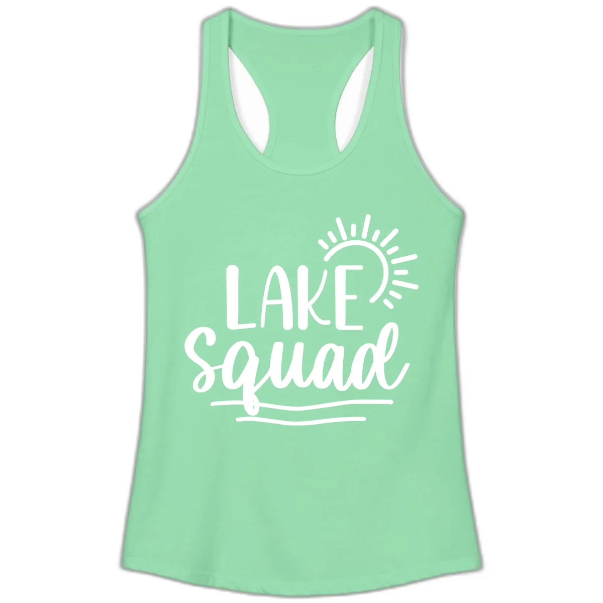 Lake Squad Summer Vibes Ladies Tank in Solid Mint