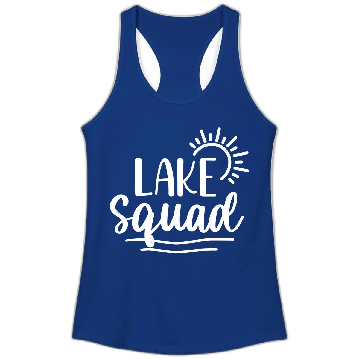 Lake Squad Summer Vibes Ladies Tank in Solid Royal