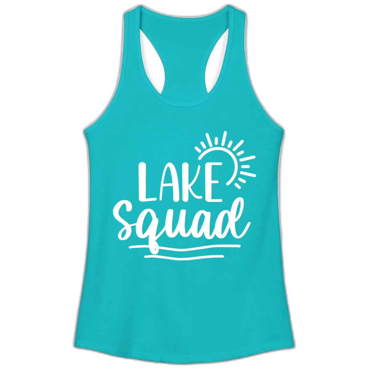 Lake Squad Summer Vibes Ladies Tank in Tahiti Blue