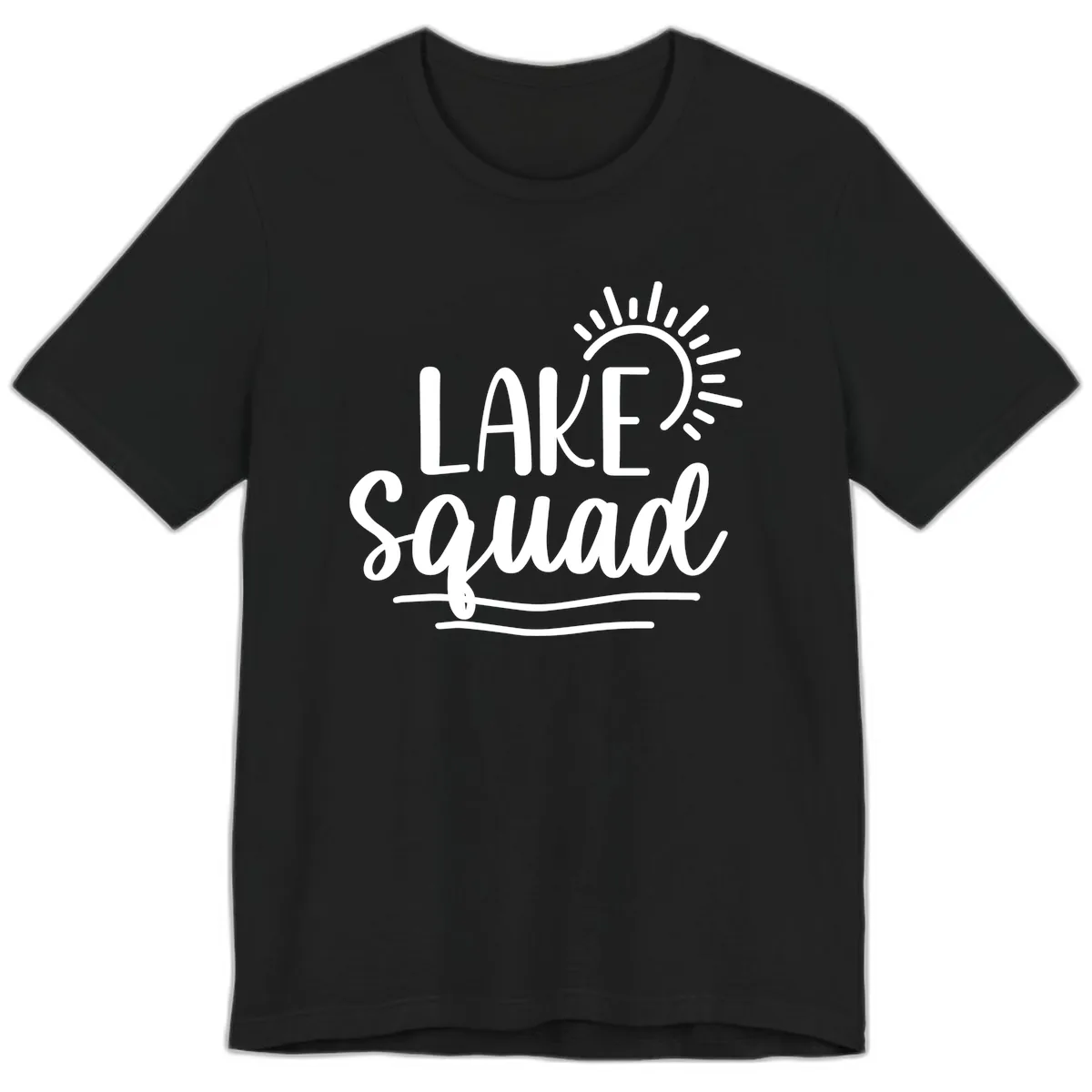 Lake Squad Summer Vibes Premium T-Shirt in Black