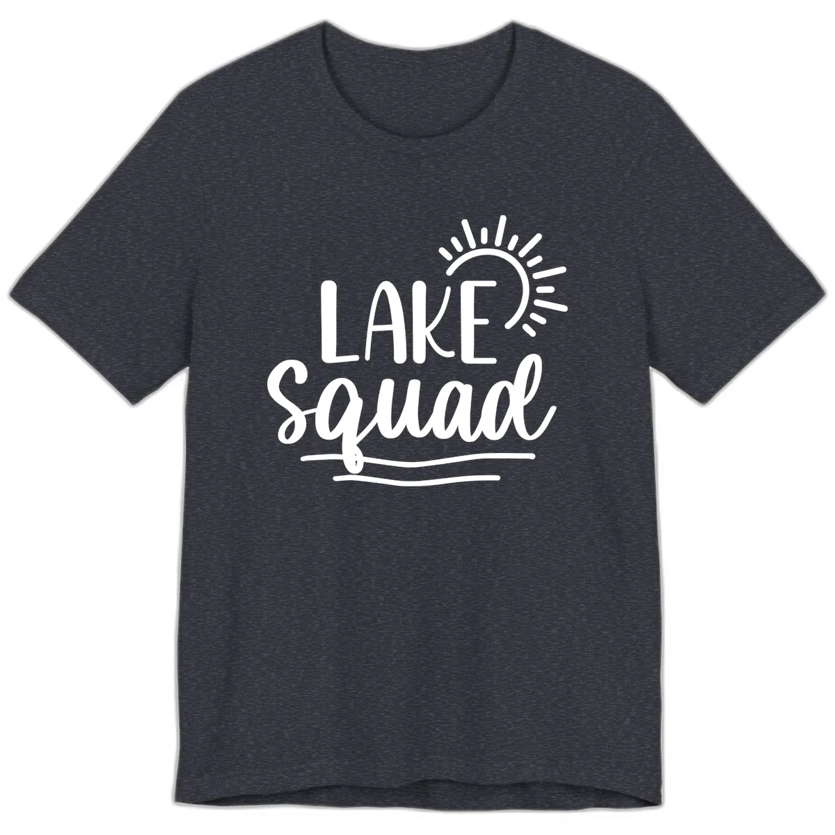 Lake Squad Summer Vibes Premium T-Shirt in Heather Navy