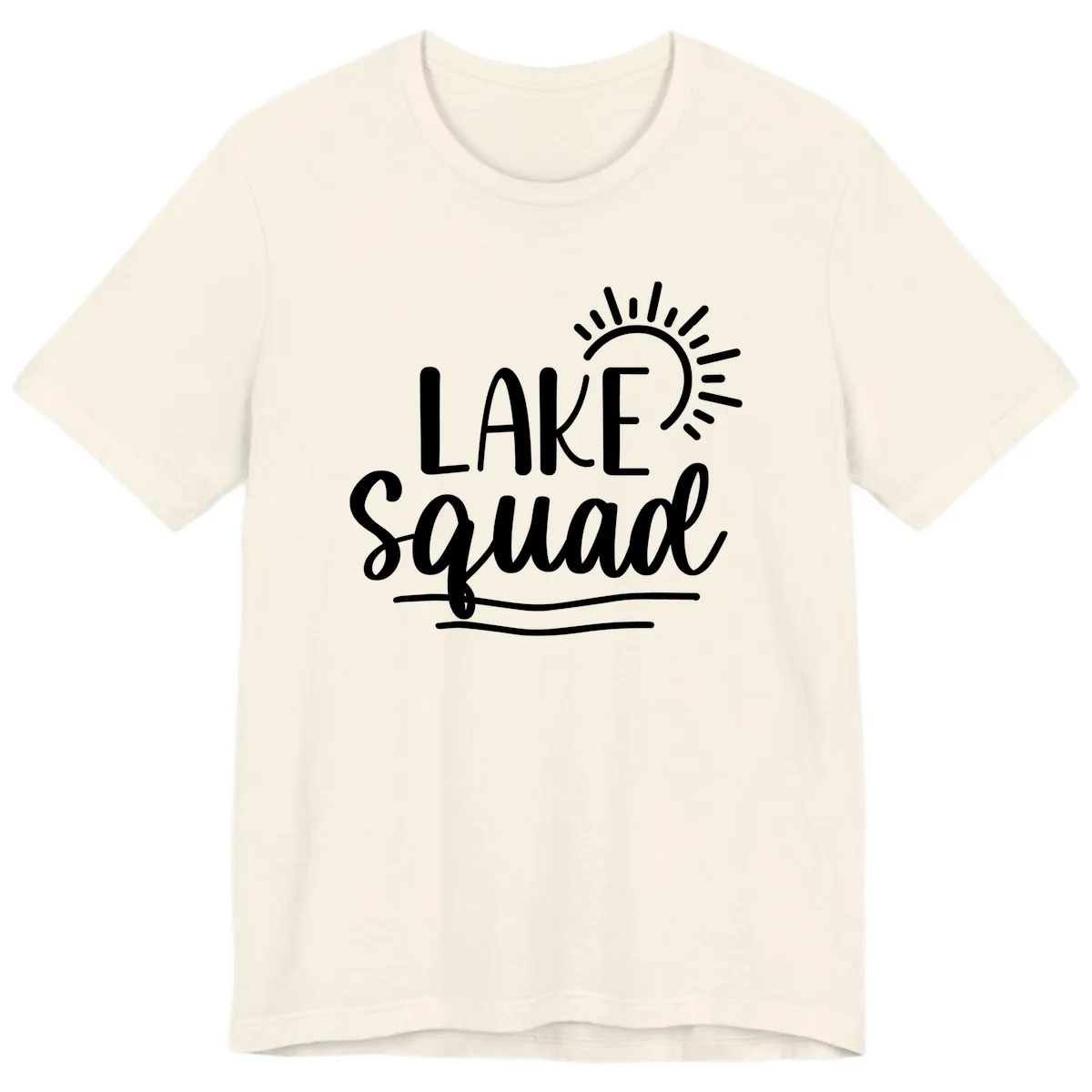 Lake Squad Summer Vibes Premium T-Shirt in Natural