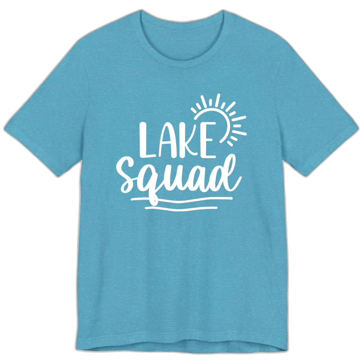 Lake Squad Summer Vibes Premium T-Shirt in Heather Aqua