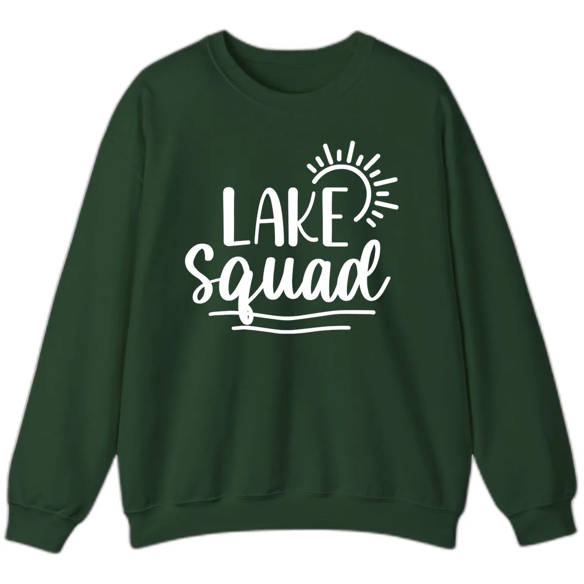 Lake Squad Summer Vibes Sweatshirt in Forest Green