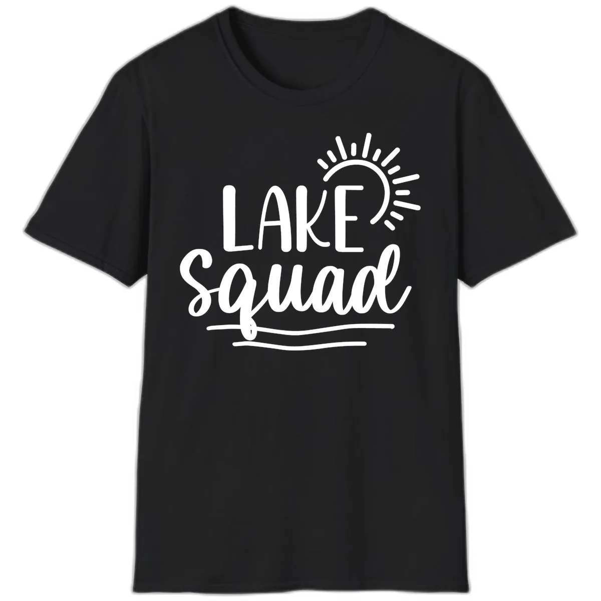 Lake Squad Summer Vibes T-Shirt in Black