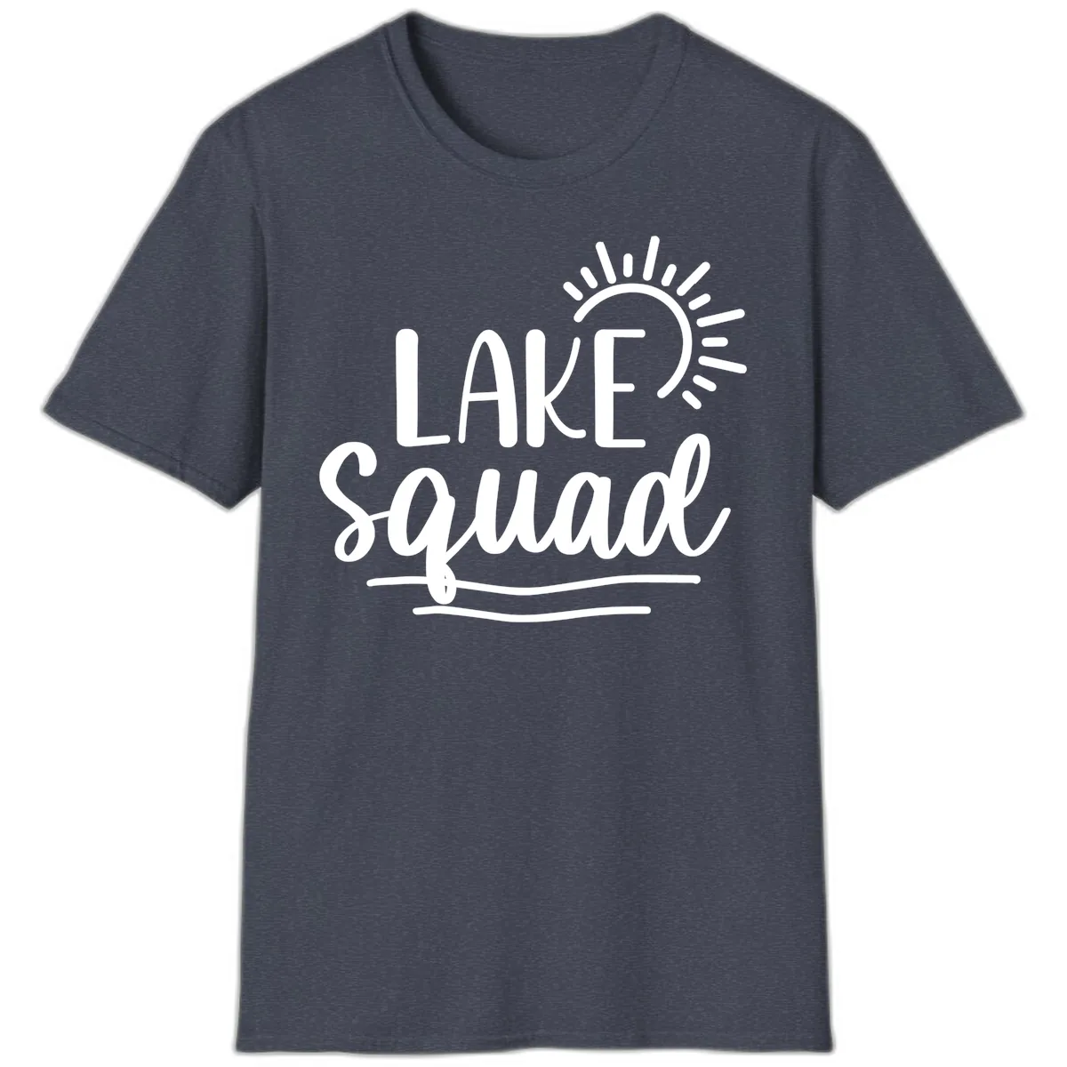 Lake Squad Summer Vibes T-Shirt in Heather Navy