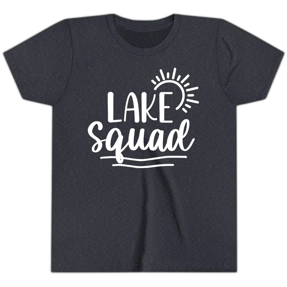 Lake Squad Summer Vibes Youth T-Shirt in Heather Navy