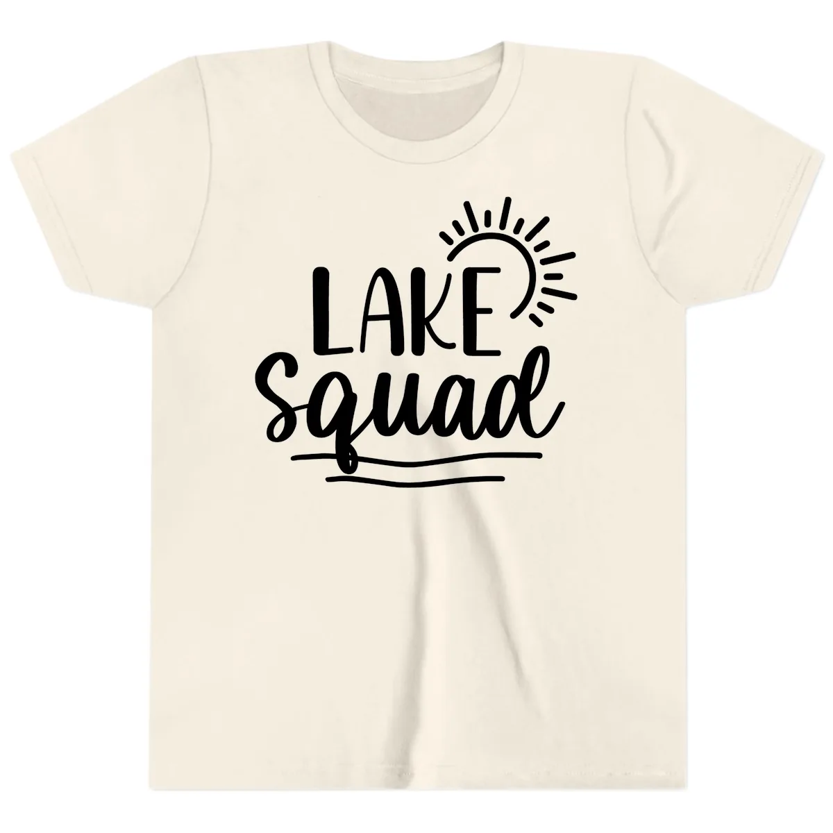 Lake Squad Summer Vibes Youth T-Shirt in Natural