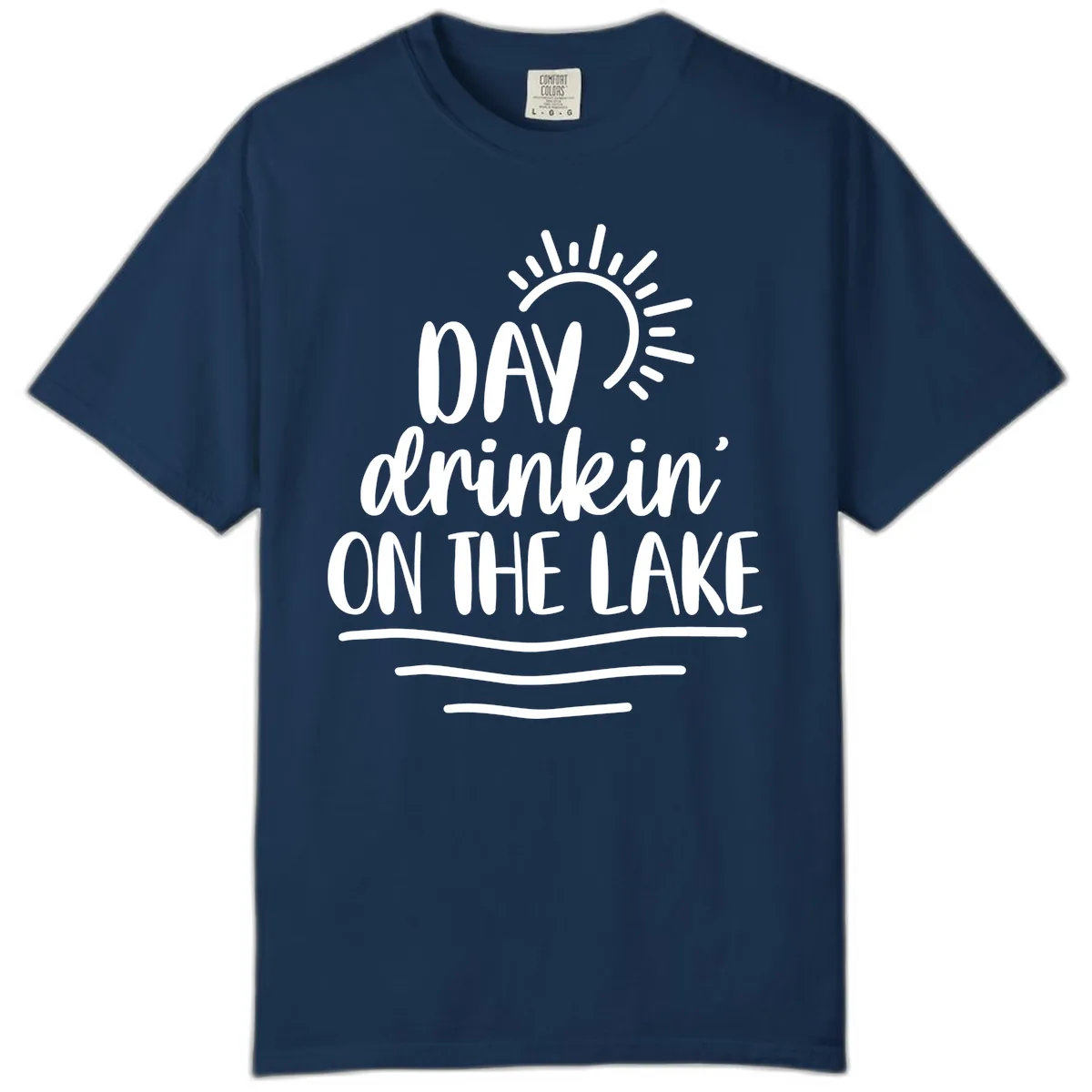Day Drinkin On The Lake Design Comfort Color in Navy