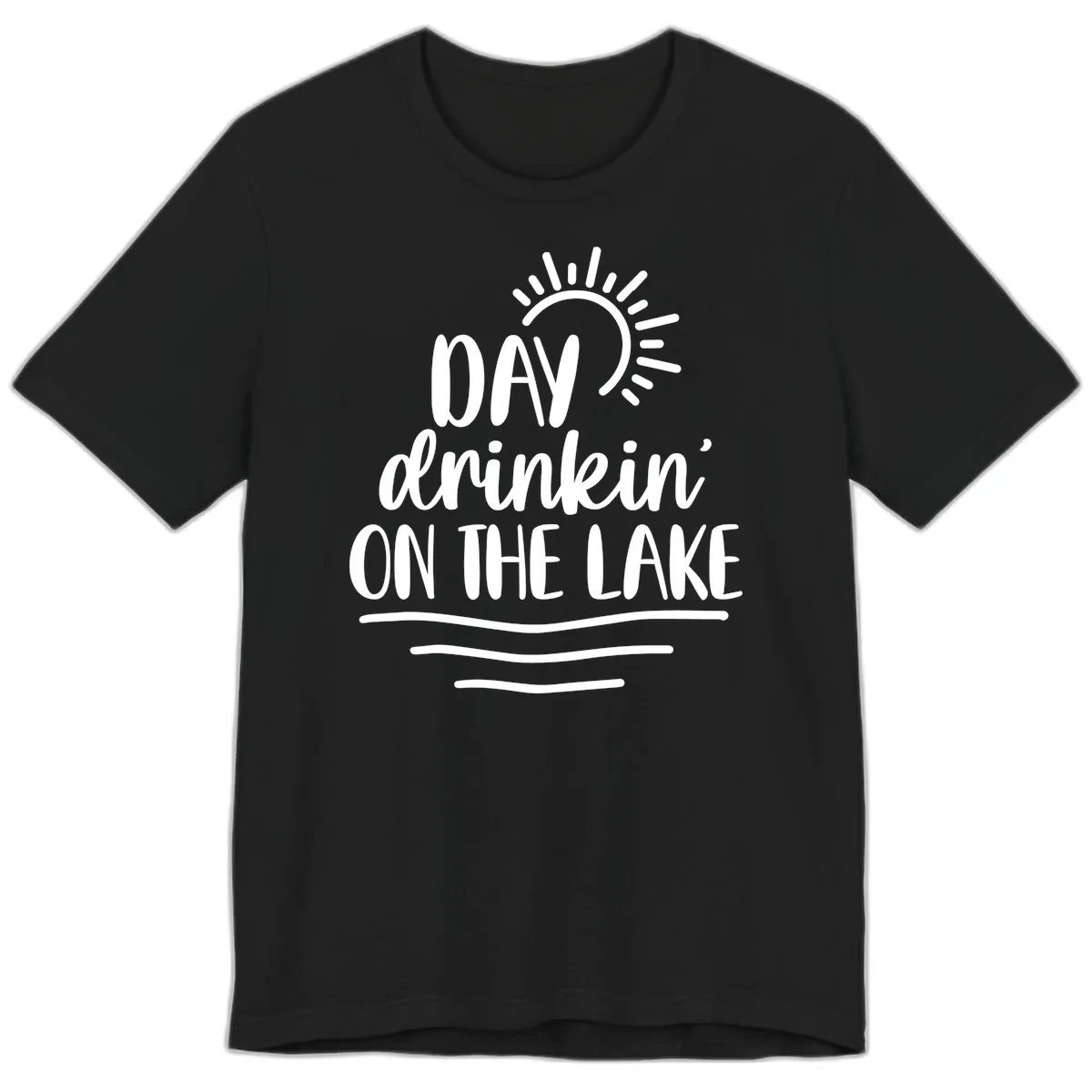 Day Drinkin On The Lake Design Premium T-Shirt in Black