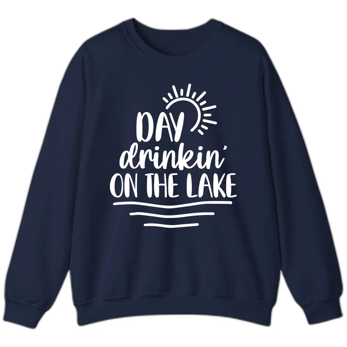 Day Drinkin On The Lake Design Sweatshirt in Navy