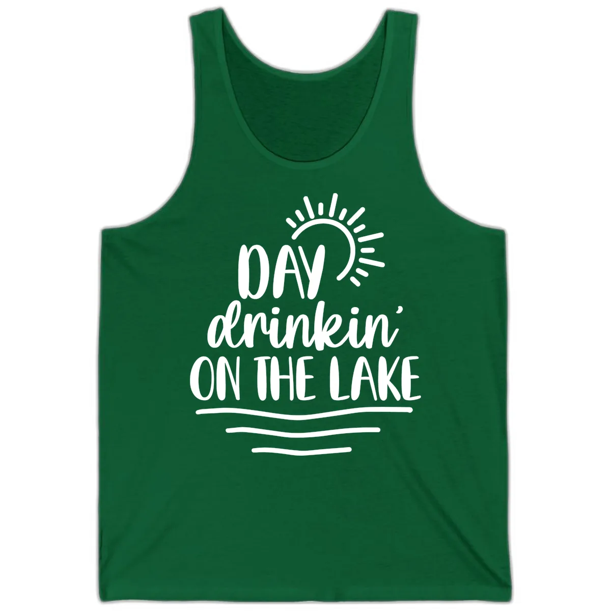 Day Drinkin On The Lake Design Tank in Kelly
