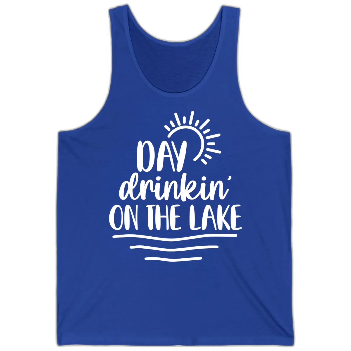 Day Drinkin On The Lake Design Tank in True Royal