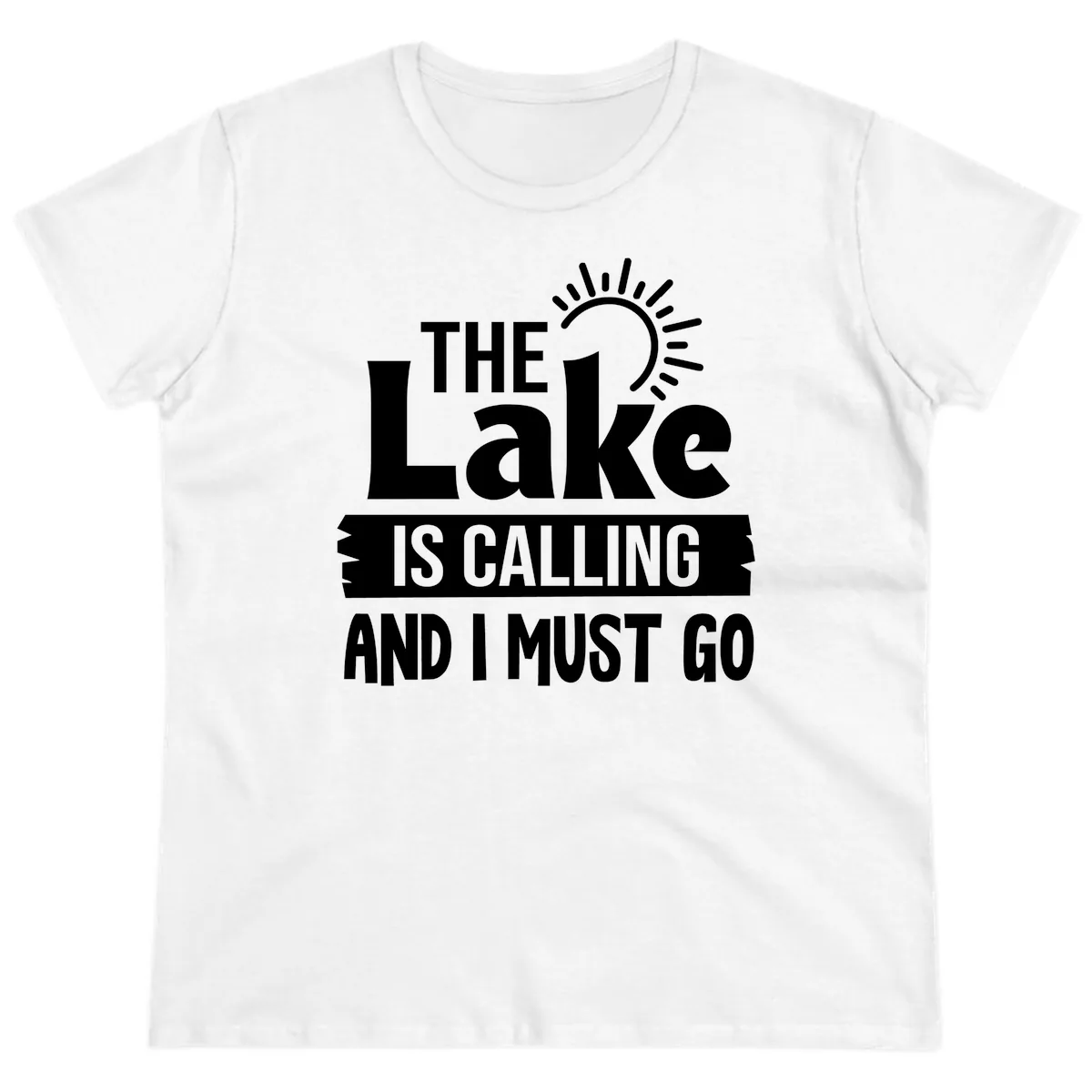 The Lake Is Calling And I Must Go Ladies Tee in White