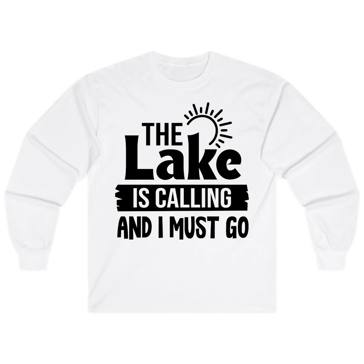 The Lake Is Calling And I Must Go Long Sleeve in White