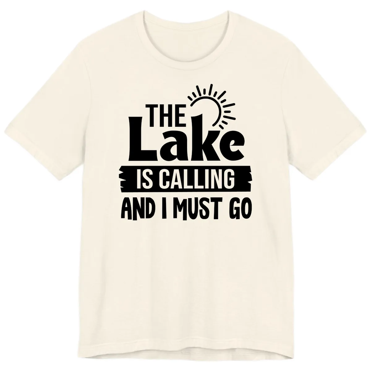 The Lake Is Calling And I Must Go Premium T-Shirt in Natural