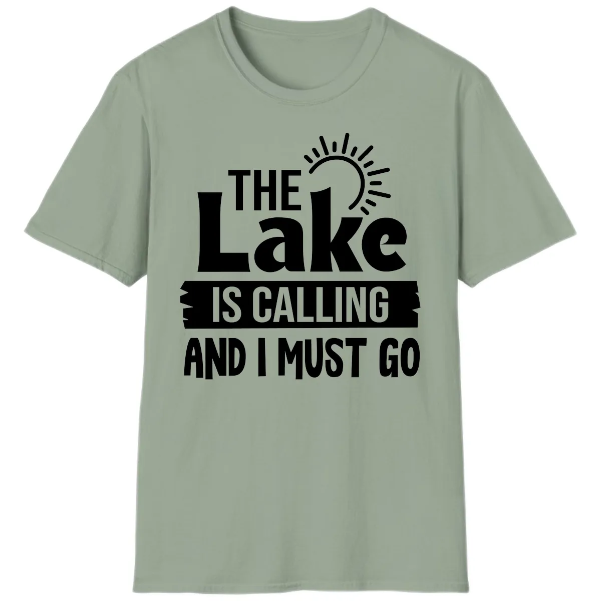 The Lake Is Calling And I Must Go T-Shirt in Sage