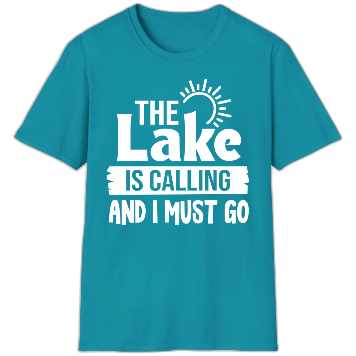 The Lake Is Calling And I Must Go T-Shirt in Tropical Blue