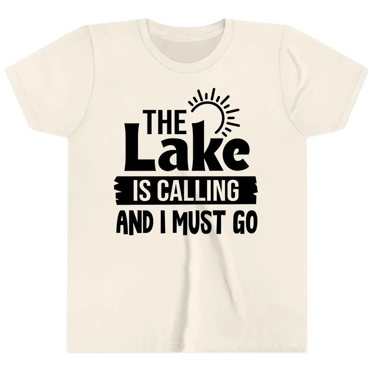 The Lake Is Calling And I Must Go Youth T-Shirt in Natural