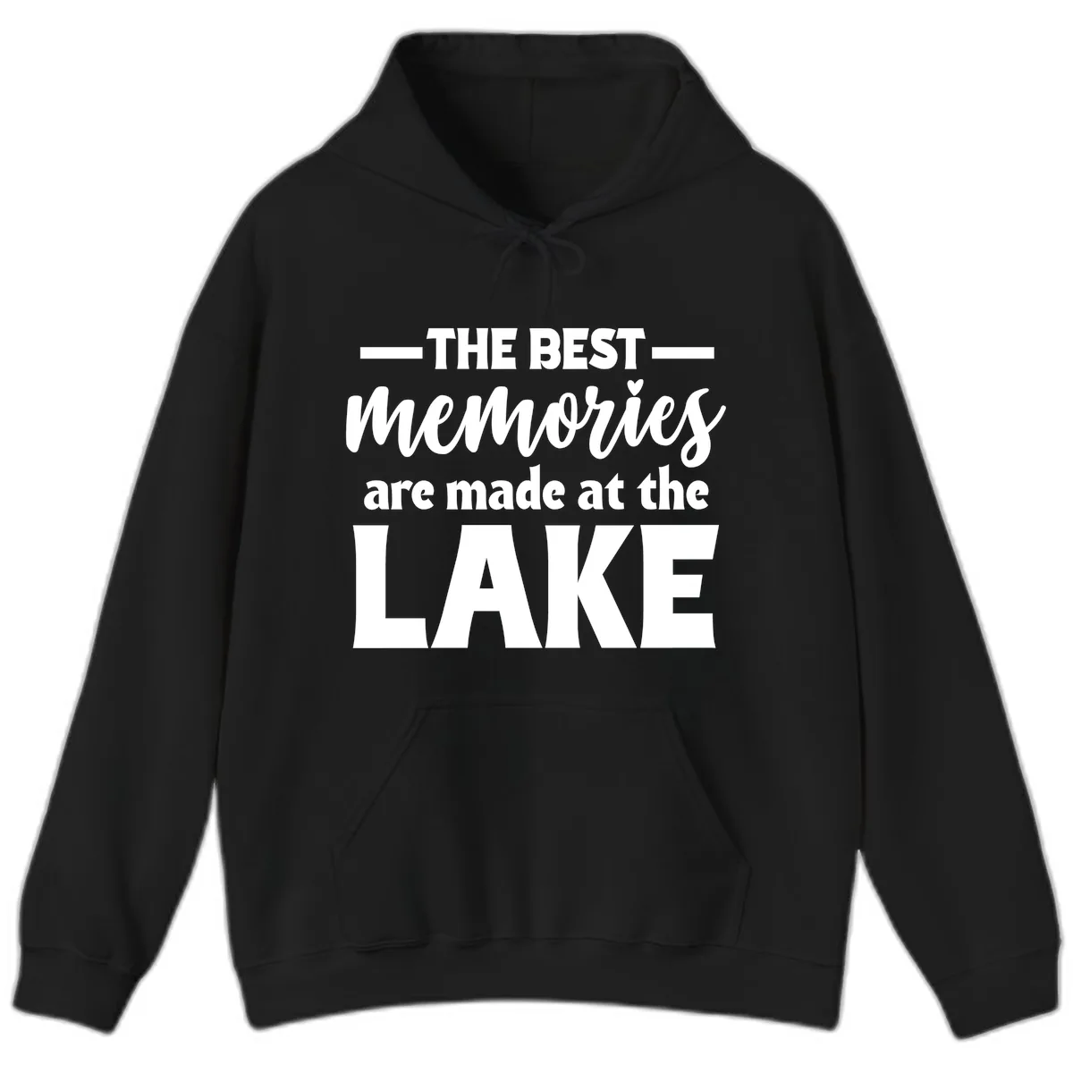 The Best Memories Are Made At The Lake Hoodie in Black