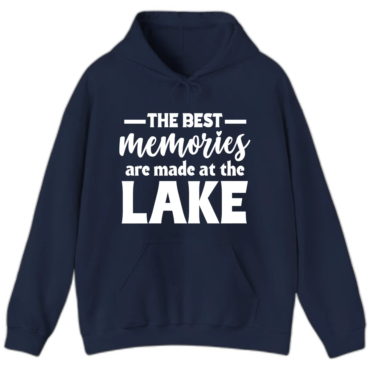 The Best Memories Are Made At The Lake Hoodie in Navy