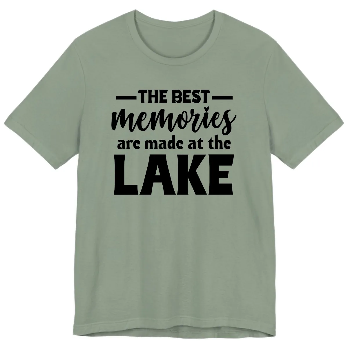 The Best Memories Are Made At The Lake Premium T-Shirt in Sage