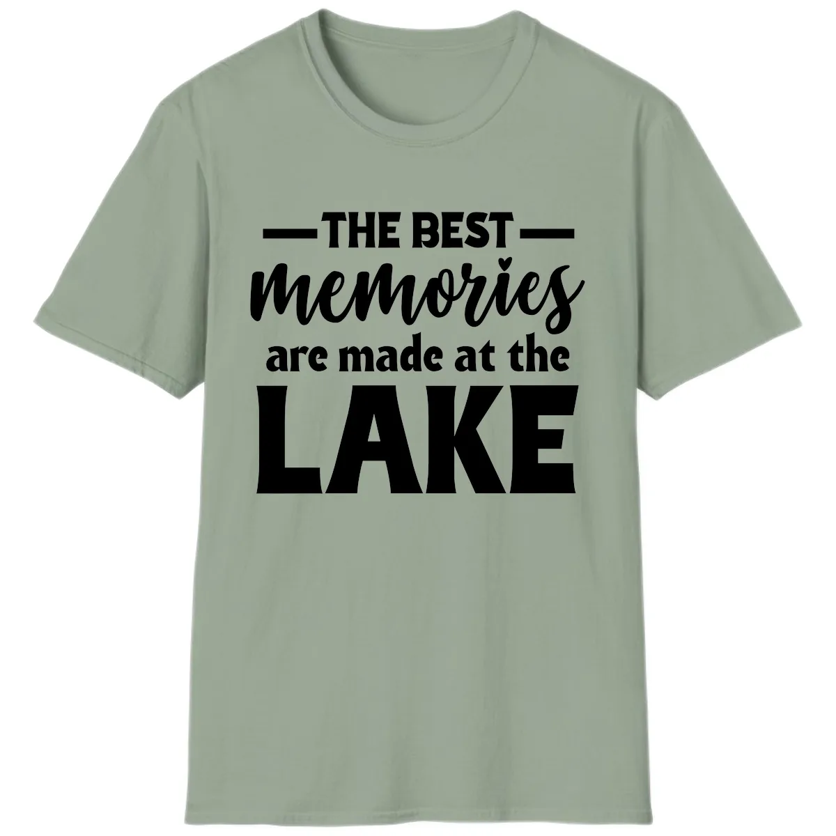 The Best Memories Are Made At The Lake T-Shirt in Sage
