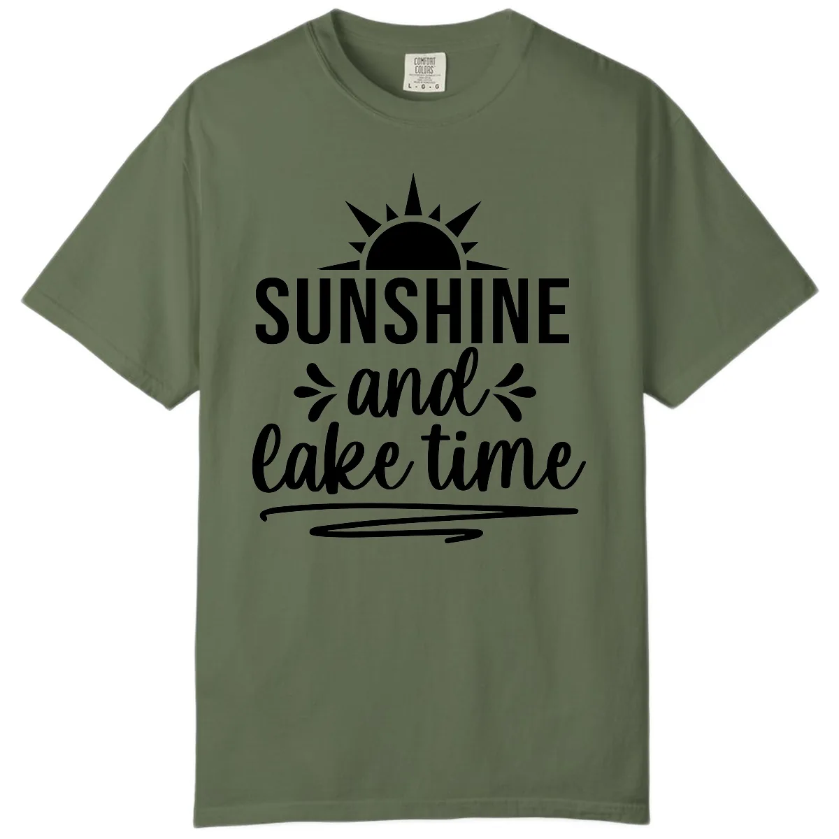 Sunshine And Lake Time Graphic Comfort Color in Sage