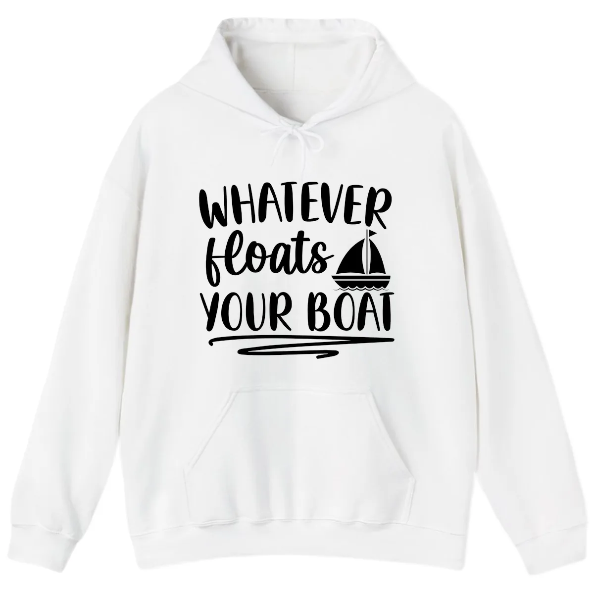 Whatever Floats Your Boat Design Hoodie in White