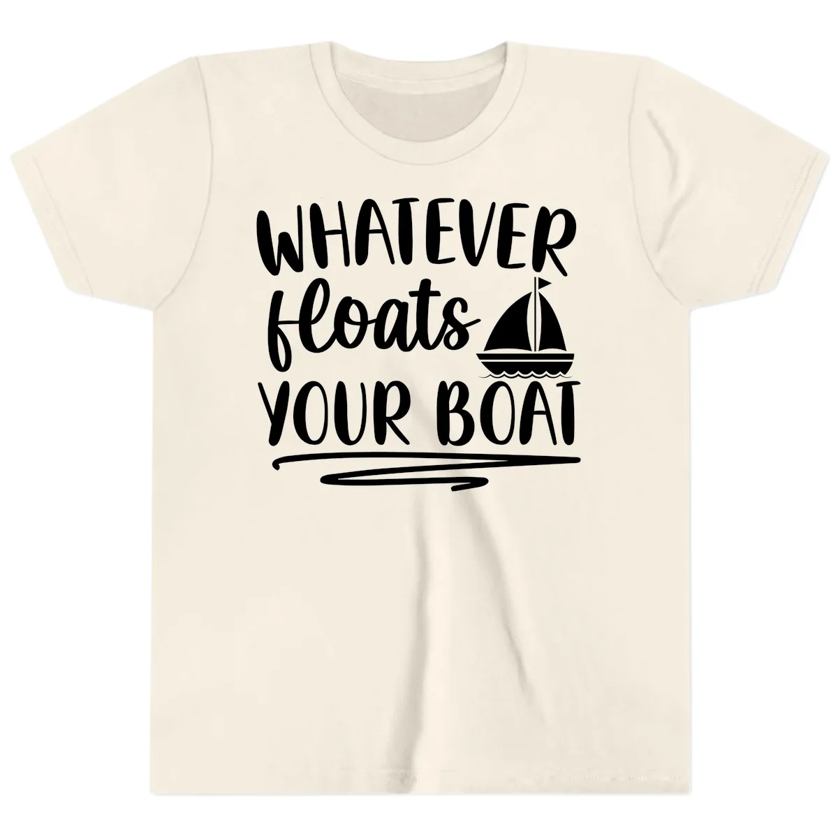Whatever Floats Your Boat Design Youth T-Shirt in Natural