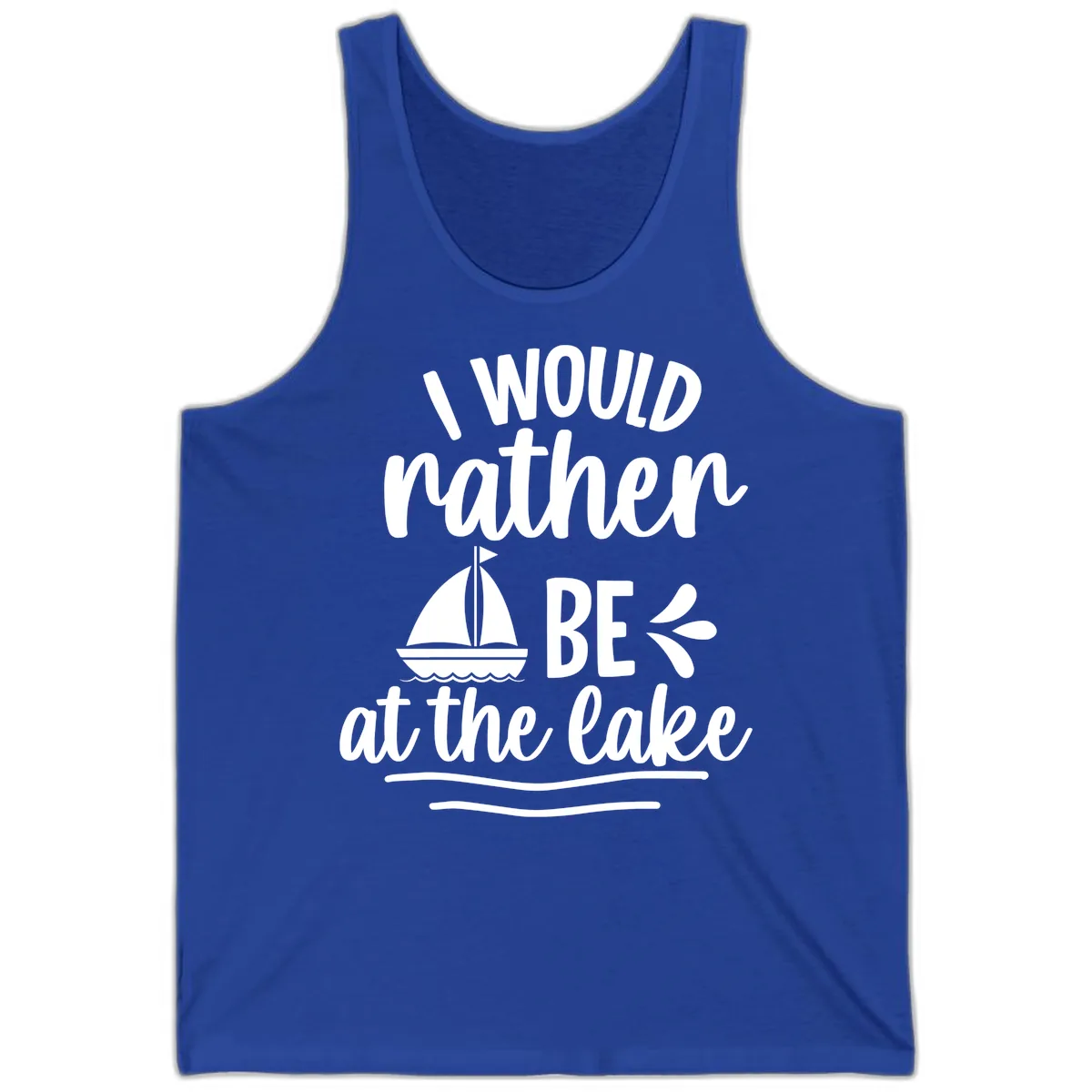 I Would Rather Be At The Lake Tank in True Royal