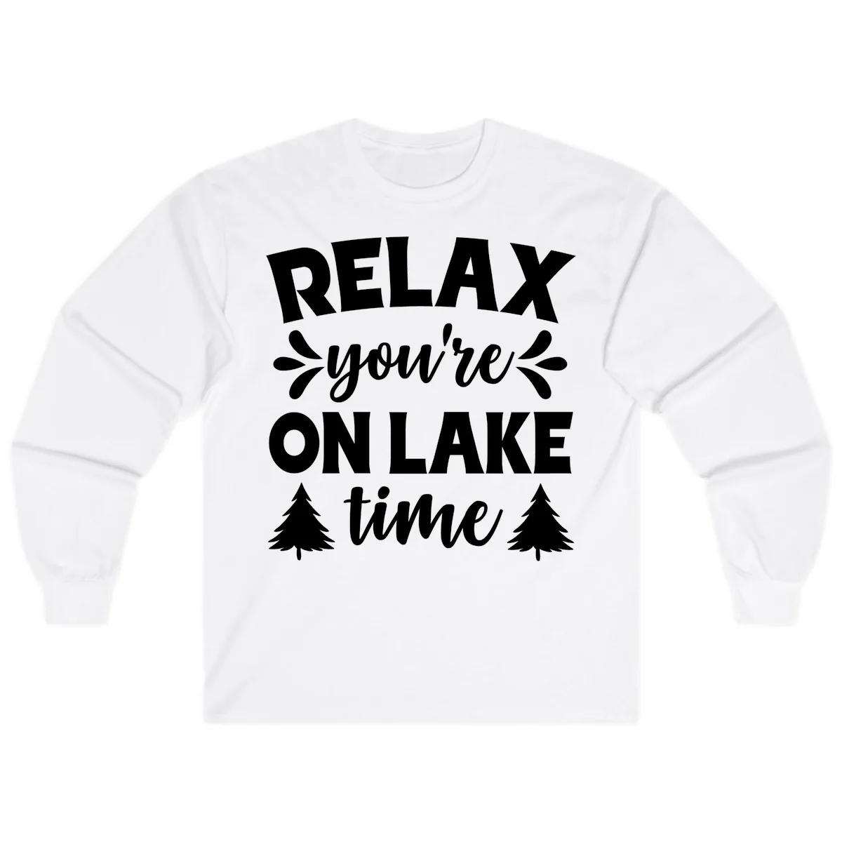 Relax You're On Lake Time Long Sleeve in White