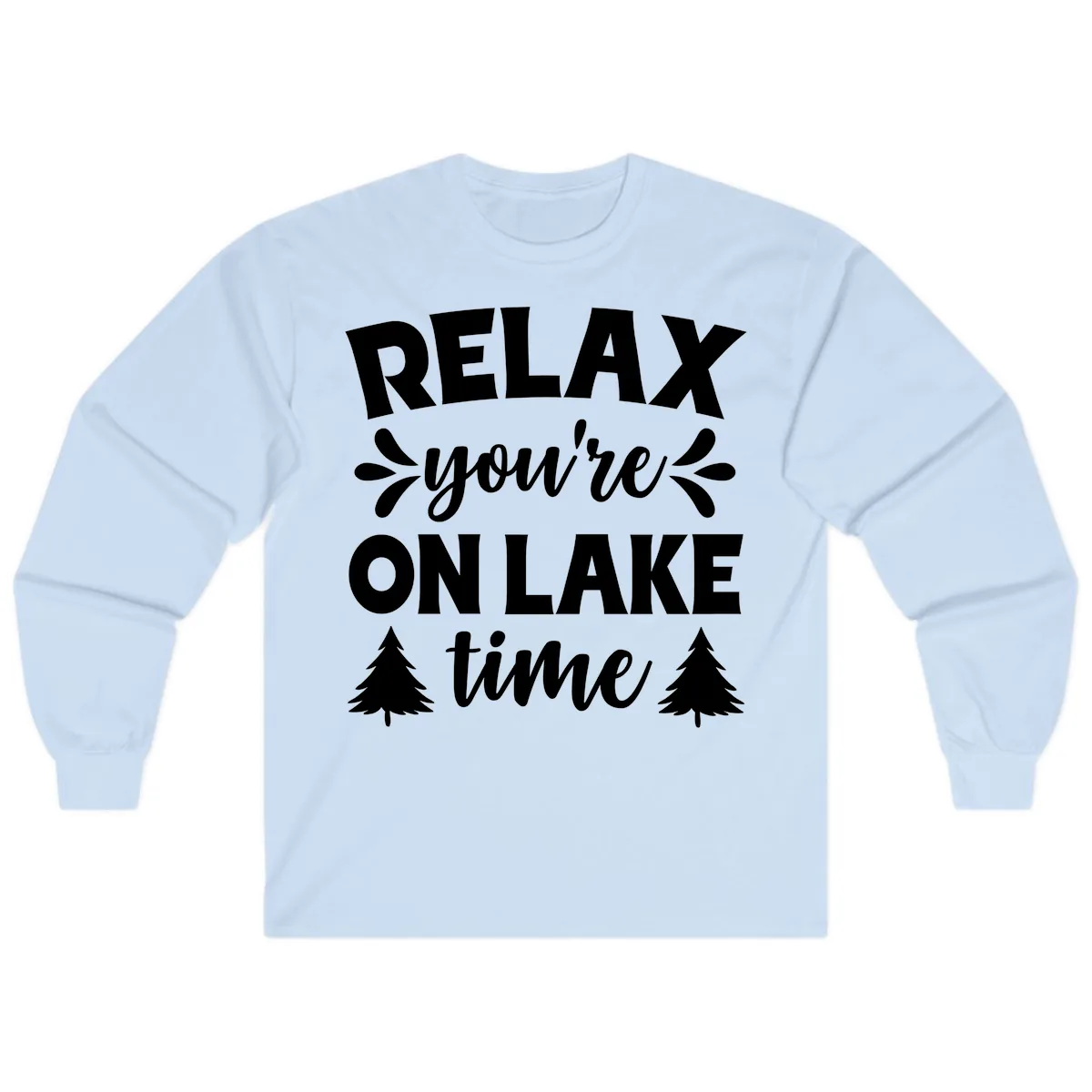 Relax You're On Lake Time Long Sleeve in Light Blue