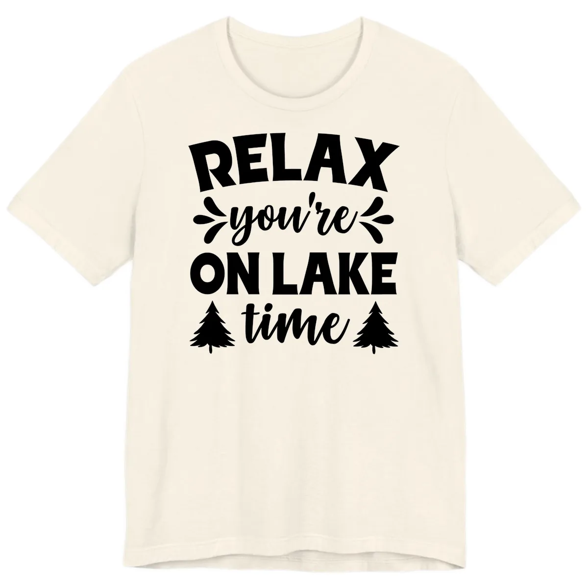 Relax You're On Lake Time Premium T-Shirt in Natural