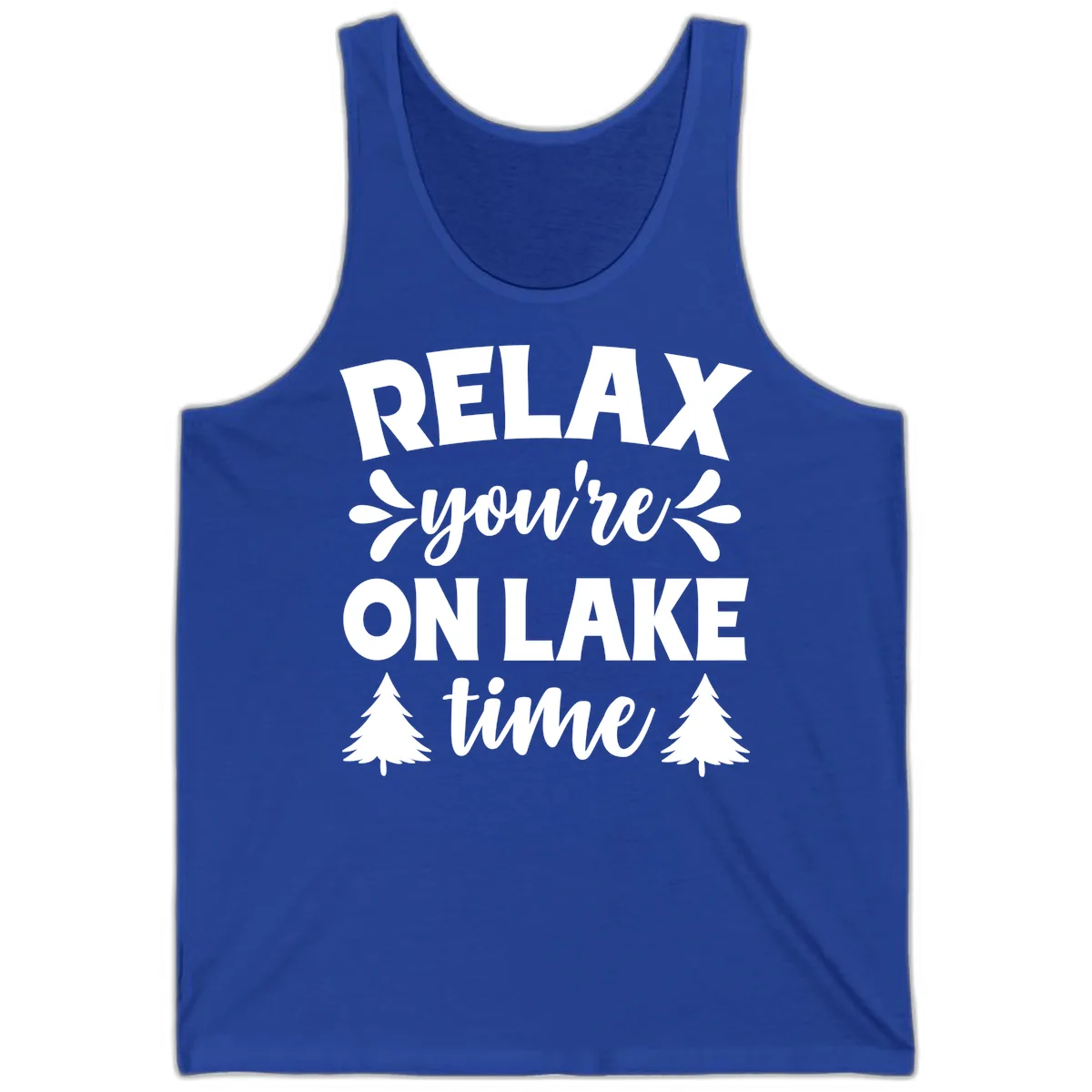 Relax You're On Lake Time Tank in True Royal