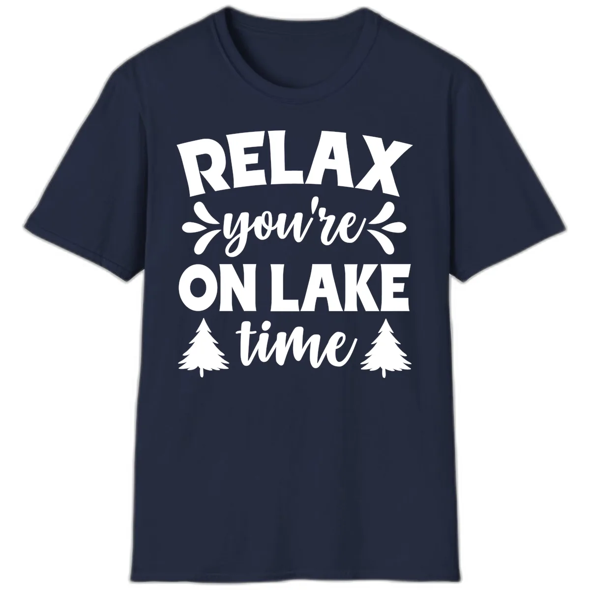 Relax You're On Lake Time T-Shirt in Navy