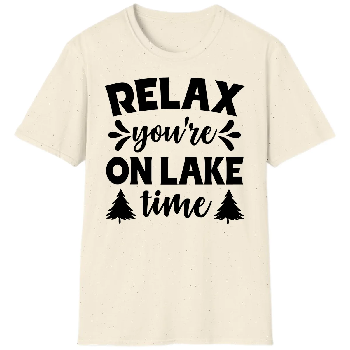 Relax You're On Lake Time T-Shirt in Natural