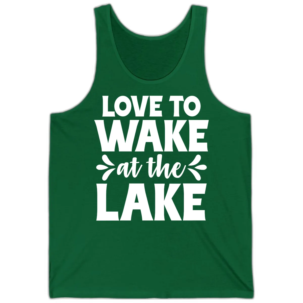 Love To Wake At The Lake Design Tank in Kelly