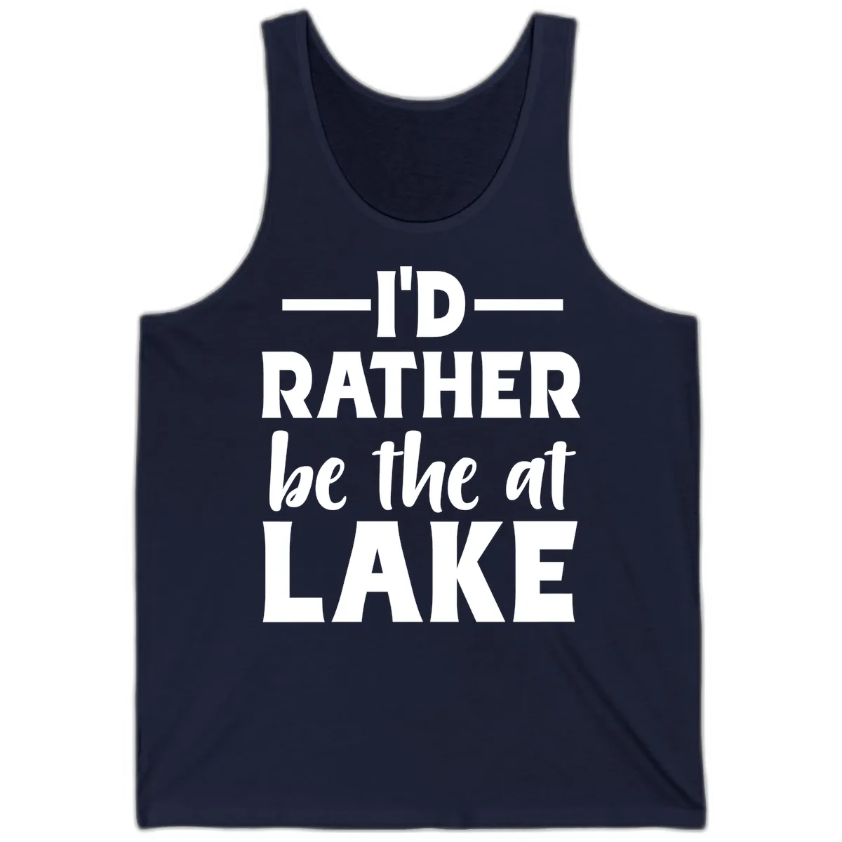 I'd Rather Be At The Lake Tank in Navy