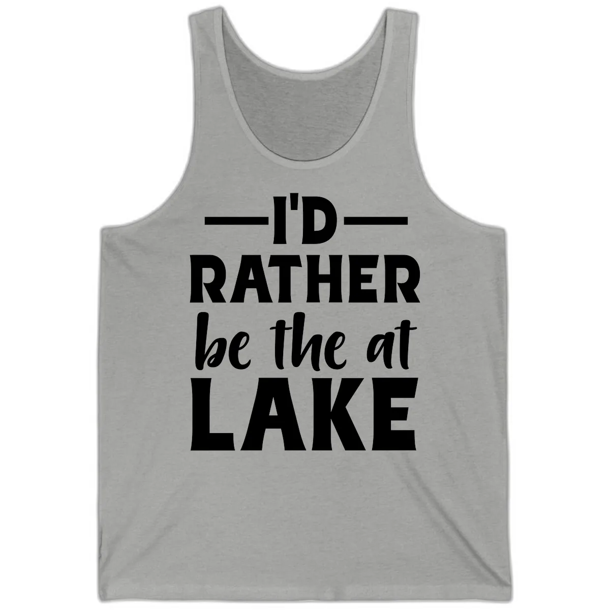I'd Rather Be At The Lake Tank in Athletic Heather