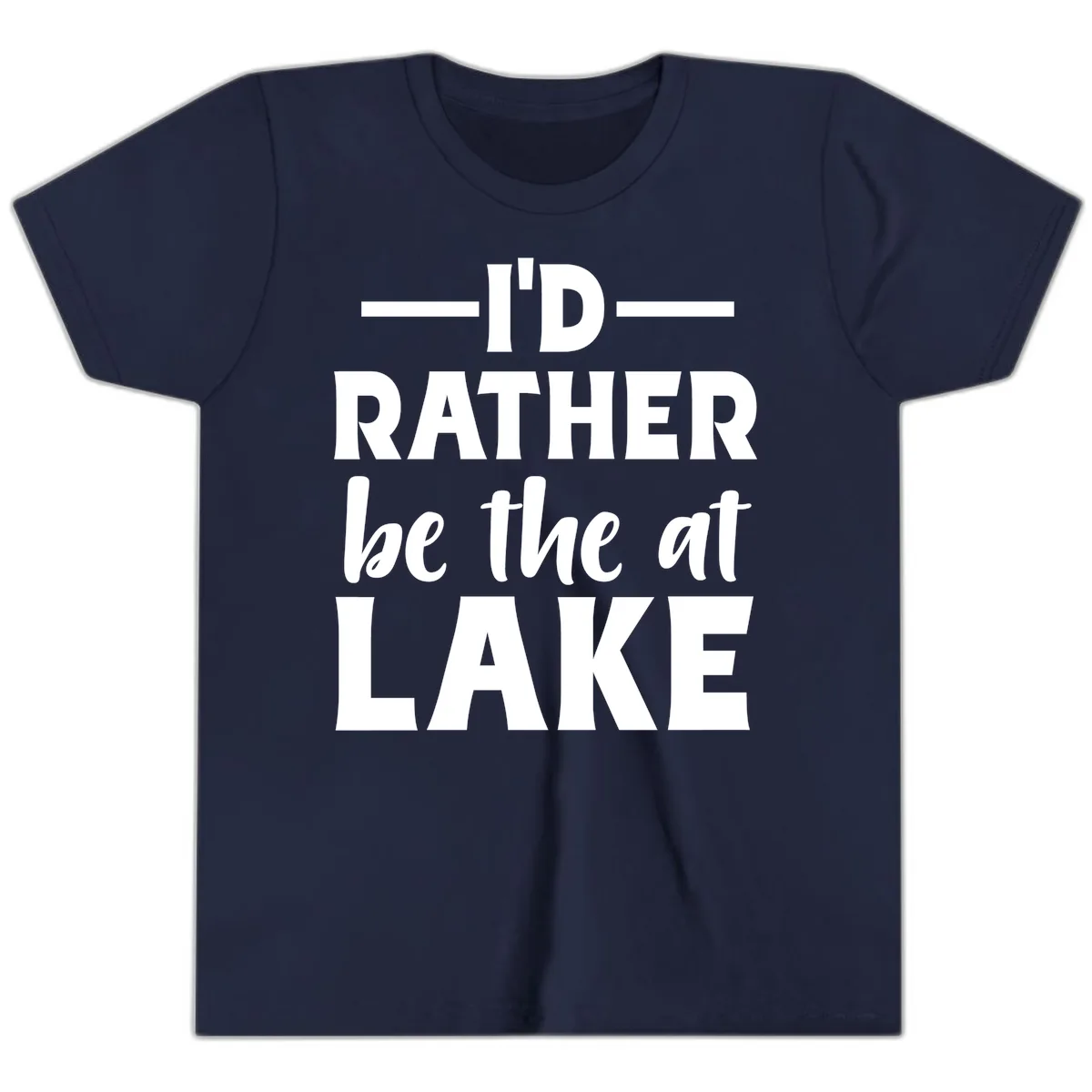 I'd Rather Be At The Lake Youth T-Shirt in Navy