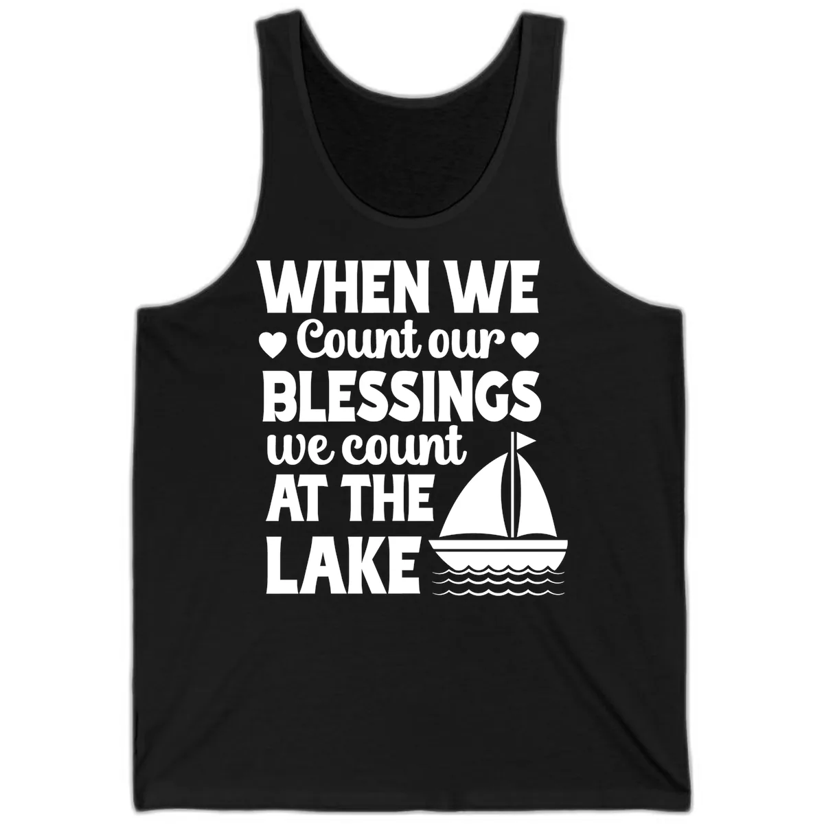 When We Count Our Blessings At The Lake Tank in Black