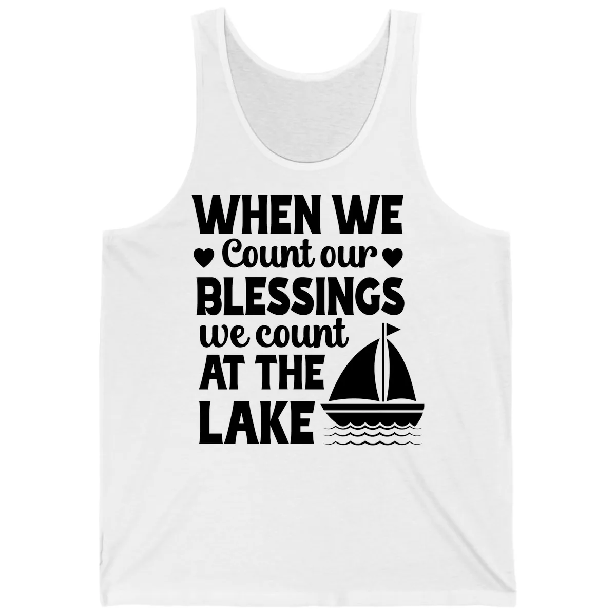When We Count Our Blessings At The Lake Tank in White